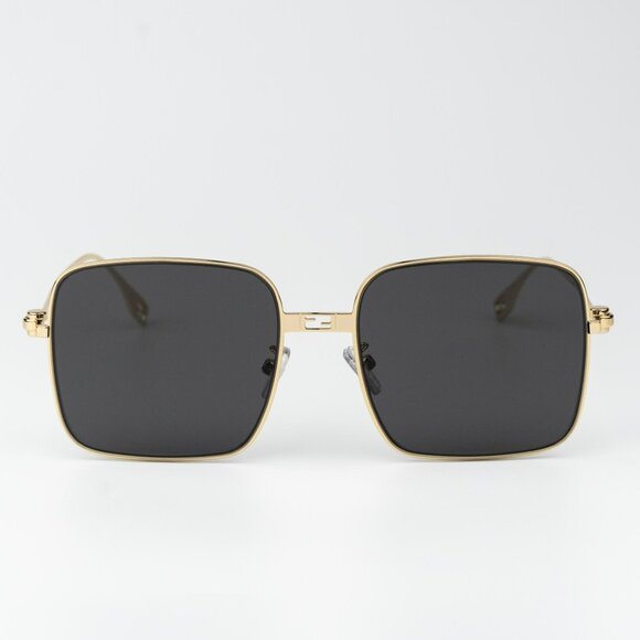 Fendi BAGUETTE Men Sunglasses Square Metal Endura Gold Smoke FE40123U 30A - Picture 1 of 10